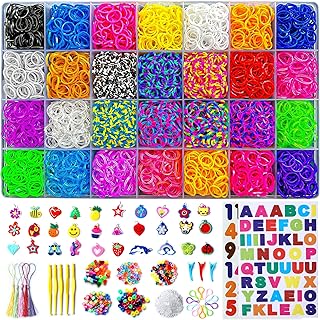 Momo's Den Rubber Band Bracelet Kit Bracelet Making kit Rubber Band 12100+ Loom Bracelet Kit, Big Giftable Case with Premium Quality Accessories, 28 Unique Bright Colour Bands, Refill Kit Boy & Girl