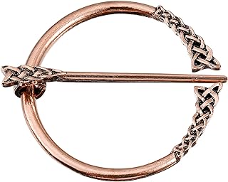 uxcell Vintage Brooch Cloak Pin, Penannular Brooch Cloak Clasp Scarf Pin Shawl Pin Cardigan Brooch Buckle for Women Men Costume Accessory