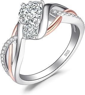 JewelryPalace Bague de Fiançailles en Argent Sterling 925 avec Diamants Simulés, Taille 47 et Nos Classiques 3 Pierres pour Femmes Élégantes et Occasions Spéciales. Idéal pour Mariages