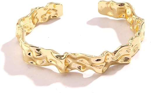 Chunky Gold/Silver Bangle Bracelet for Women Minimalist Cuff Bracelet with Gift Box Jewelry Gift for Valentine's Day Birthday Mom Girlfriend