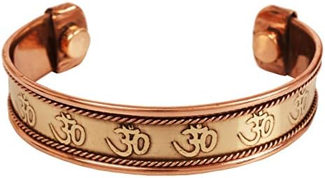 Touchstone Tibetan-Style Copper Healing Bracelet for Men and Women - Hand-Forged High Gauge Solid Copper