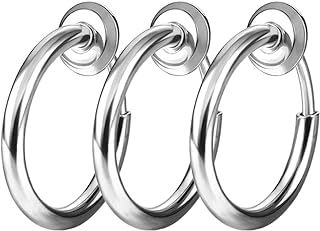 COCHARM Fake Nose Ring Fake Nose Septum Rings Fake Nose Piercing Non Pierced Spring Clip On Faux Nose Rings Faus Septum Hoop Magnetic Septum Nose Ring