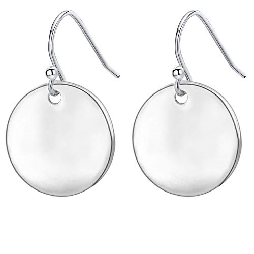Gold Circle Disc Dangle Drop Earrings for Women Lightweight Small Round Hoop Statement Earrings Minimalist Jewelry for Women Gift for Her