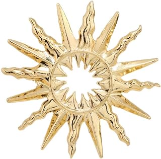 Gold Sun Brooch Pin for Women Girls Fashion Gold Plated Celestial Apollo Brooches Lapel Pins Dainty Suit Hat Dress Accessories Birthday Holiday Jewelry Gift