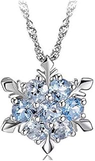 Stockton Women Necklace Creative Hexagonal Snowflake Shape Crystal Necklace Pendant Women Clavicle Chain Jewelry Accessories