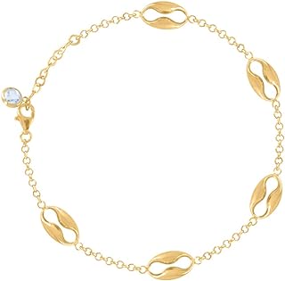 10k Yellow Gold Womens CZ Cubic Zirconia Simulated Diamond Infinity Link Charm 8 Inch Bracelet Jewelry Gifts for Women