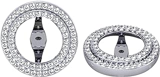 Dazzlingrock Collection 14K White Gold Earring Jackets with 1 Carat Round Diamond Studs - Removable Double Row Design for Opulent Style & Comfort