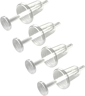 20g Stud Earrings Cartilage Piercing Flexible Bioflex Clear Ear Lobe Push-Fit Retainers Invisible Jewelry