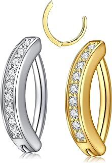 Longita Belly Button Ring Belly Rings Surgical Steel Belly Button Rings for Women Silver Gold Belly Button Rings Dangling Short Bar Belly Button Ring Clicker Belly Button Piercing 6mm 10mm