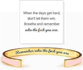 "Remember Who You Are" Inspirational Bracelet with Metal Chain and Lobster Claw Clasp for Women - A Motivational Friendship Gift