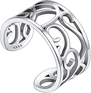 Bague de Fiançailles Originale Silvora en Argent Sterling 925 avec Zircone Cubique, Taille Ajustable, Design Vintage pour Femmes, Parfaite pour Mariage ou Saint-Valentin