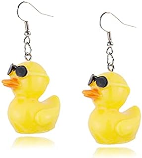 Charming Acrylic Cute Mandarin Duck Dangle Earrings with French Wire Back Finding for Women, Girls, and Teens - Playful Animal Design and Perfect Statement Jewelry Gift