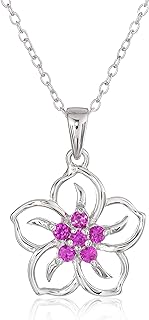 Amazon Essentials Rhodium-plated Silver Aquamarine Bead Necklace with Cable Chain & Spring Ring Clasp, 18