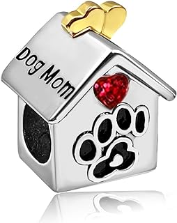 Crystal Embellished Dog Charm Bracelet with Copper Chain for Women - Heart-shaped Design Suitable for Mother, Daughter, Sister, or Grandma