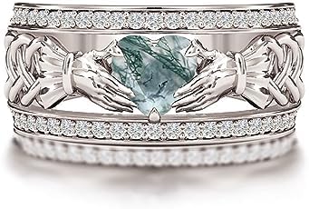 10K 14K 18K Gold 0.34cttw Natural Diamond Irish Claddagh Rings Claddagh Engagement Rings Claddagh Wedding Promise Anniversary Ring for Women