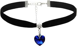 Black Choker Necklaces for Woman Love Heart Choker Necklace Adjustable Velvet Choker Soft Collar Chain Red Heart Necklace for Girls Fashionable Dress Up