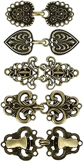 Jeffdad 4 Pcs Vintage Cardigan Sweater Clips, Sweater Clasps And Closures For Cardigans, Sweater Clips for Cardigans to Hold Sweater Together, Shirts Dress Brooch Clips for Women Girl