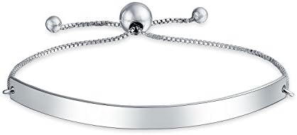 Personalized Identification ID Bracelet Inspirational BFF Saying Word A Sorority Sister is a Friend Forever Bolo Bracelet For Women Teens Graduation Gift .925 Sterling Silver Adjustable Customizable