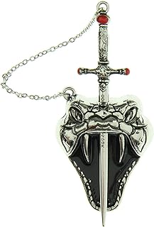 Pin-Clasp Harry Potter Sword and Snake Enamel Brooch for Potterheads - Gryffindor Sword through Nagini Design