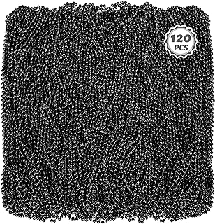 High-Quality Plastic Black Bead Necklace by Huskein for Event Supplies - Classic Mardi Gras Beads Pack of 120