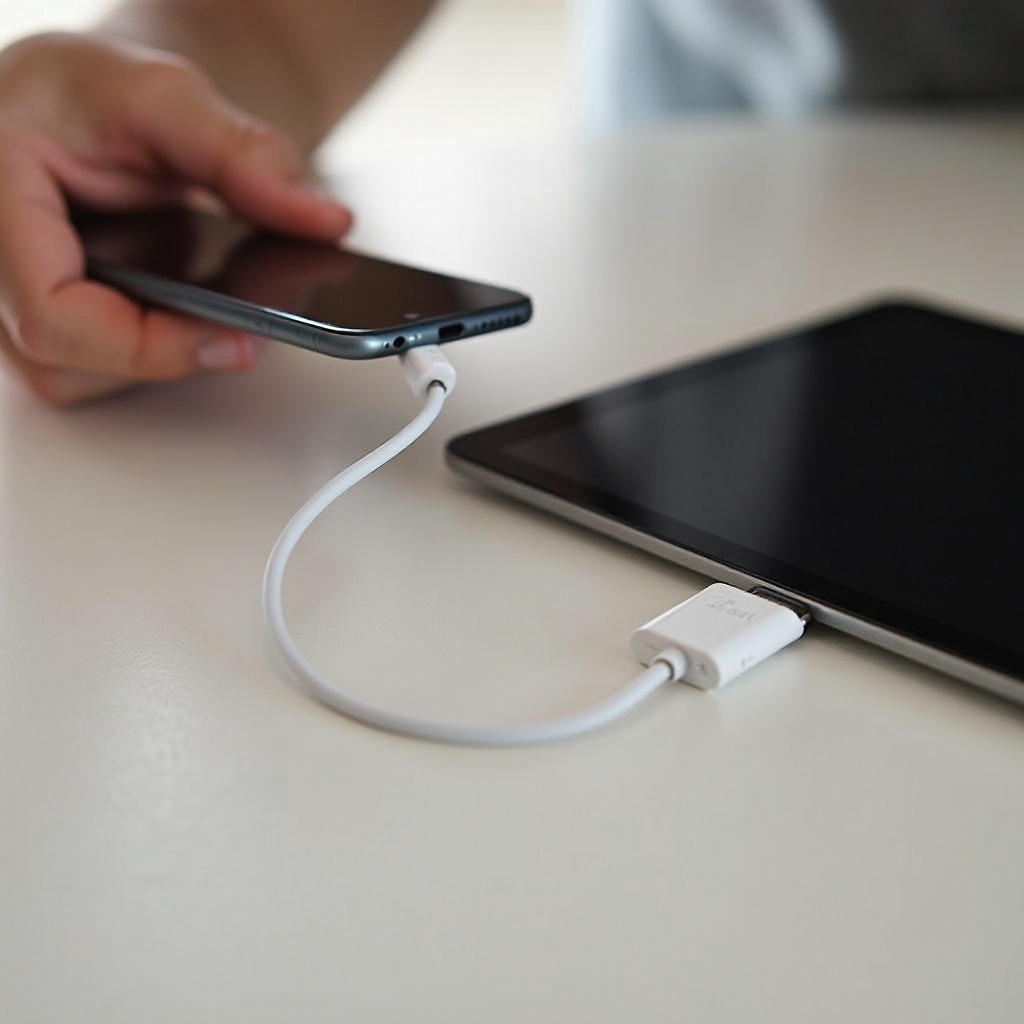 fotos vom handy auf tablet übertragen mit usb kabel