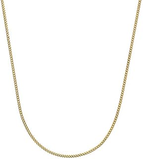 Bling For Your Buck 18K Gold Flashed Sterling Silver Italian 2mm Miami Cuban Curb Link Chain Necklace 18" - 30"
