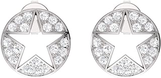 Stunning 14K White Gold and Certified White Diamond Star Stud Earrings with Secure Push Back Design
