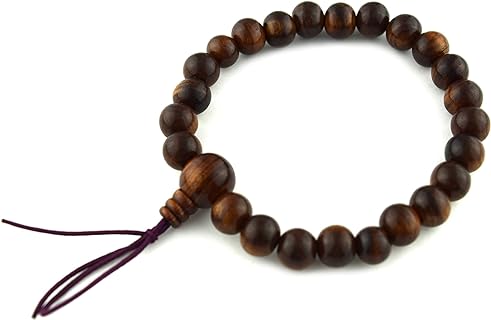 8mm Japanese Sendan Wood Juzu Bracelet Rosary Prayer Mala Beads Meditation Chakra Bracelet
