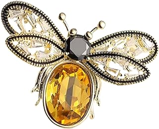 Honey Bee Brooches Pins,Animal Insect Bird Brooches Vintage Elegant Crystal Bee Lapel Pins Clothing Accessory Jewelry Gift for Women Girls