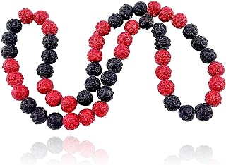 Bling Baseball Necklace Ice Collection Necklace for Competitive Athletes,Glitter Rhinestone Ball Necklaces for Men Boys Inspired Sports Jewelry Gift Accessory 16" 18" 20"