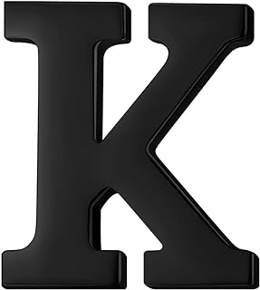 HONEY BEAR Mens Womens Initial Alphabet Letter Lapel Pins Collar Badge Brooches Stainless Steel for Business Wedding Graduation Gift Black