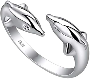 Copper Adjustable Dolphin Engagement Ring for Women - Dolphin Lovers Design