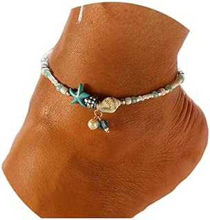 Zoestar Three-Layer Ankle Bracelet Gold Rhinestone Foot Chain Summer Sand Beach Anklet Foot Jewelry for Women
