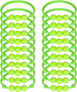 Wayyogh Tennis Charm Bracelet in Acrylic with Adjustable Chain for Women, Sporty Tennis Ball Design