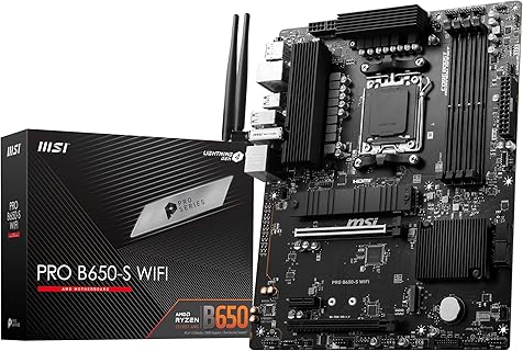 MSI PRO B650-S WIFI Motherboard Bundle with Ryzen 9000 Support, DDR5 up to 7200 MHz and Wi-Fi 6E. Ideal for Gamers and Enthusiasts Looking for High Performance and Cooling