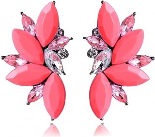 Vintage-inspired Rhinestone Stud Earrings in Alloy with Push Back, Designed for Women with an Edgy Sense of Style