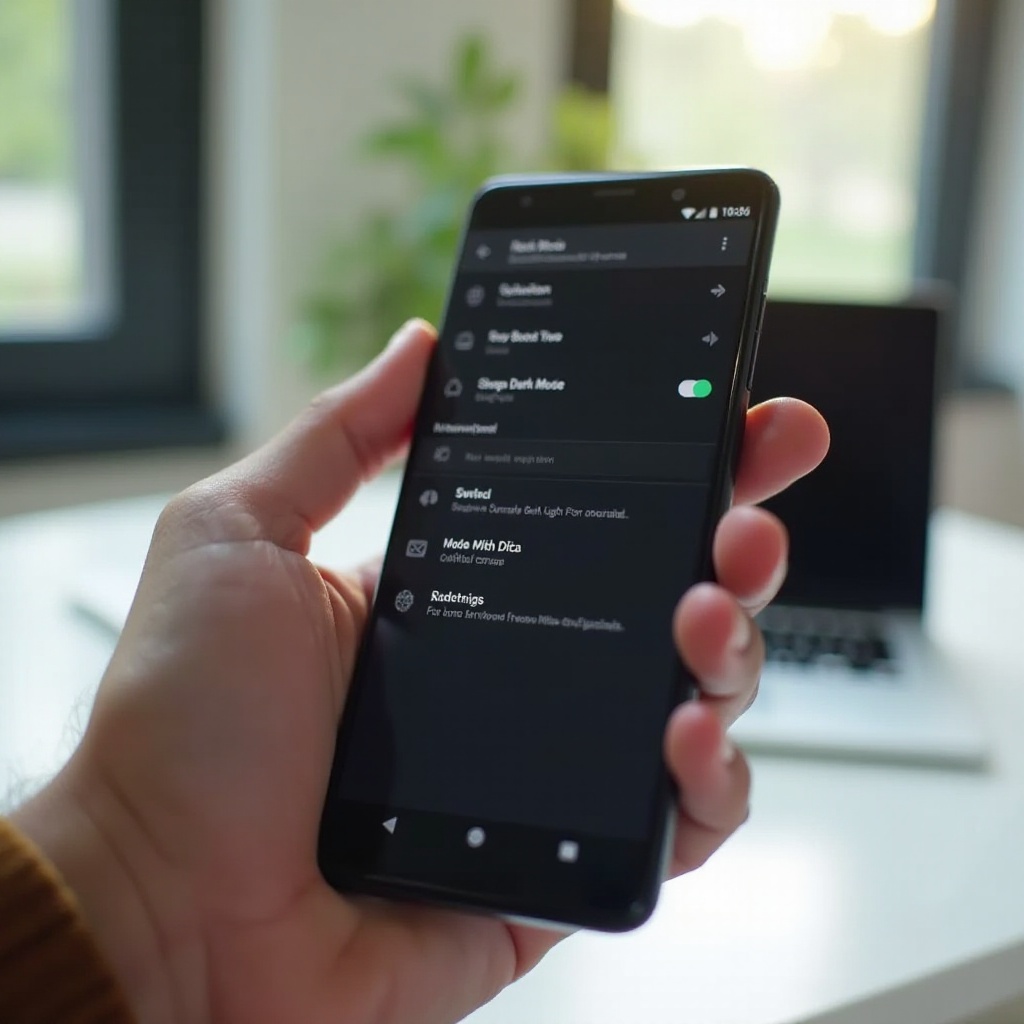 désactiver mode sombre android
