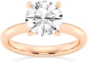 1 Carat to 3 Carat IGI Certified Round Cut Lab Grown Solitaire Diamond Engagement Ring (F-G, VS2) in 14K Fine Gold | Jewelry for Women | Gift Box Included (White, Yellow & Rose Gold)