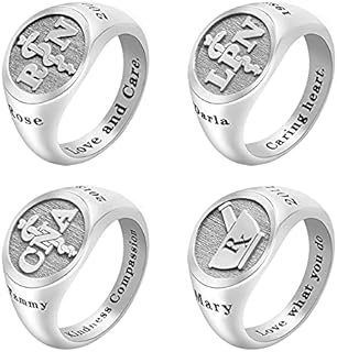 Caduceus Symbol Doctor Who Wedding Ring, Sterling Silver Adjustable with Cubic Zirconia, Personalized Gift for Medical Professionals, Engraved Design