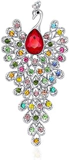 Elegant Mermaid Ballet Dancer Peacock Butterfly Dargonfly Brooches Pins for Women Fashion Rhinestone Brooch for Women, Dainty Women's Brooches & Pin Crystals Women Corsage Pin Badge, YEFUNLIY Brooches for Wedding Bouquet Party