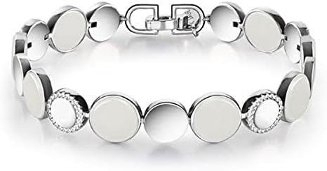 【KJADE】 White Jadeite Jade Silver Bracelet《Glimmer》《Grade A》(17cm)