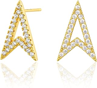 14K Gold Plated Brass Butterfly Stud Earrings for Women with Hypoallergenic Push Back - Small, Lightweight & Elegant Jewelry Gift