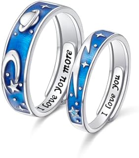 Sunflower Claddagh Promise Rings Set, Sterling Silver Matching Couples Engagement or Wedding Bands with Cubic Zirconia, Elegant Design