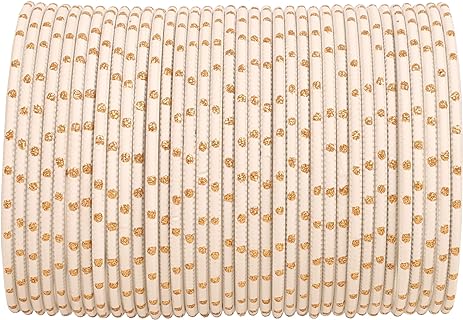 Touchstone Golden Glaze Colorful Alloy Bangle Bracelets With Box Chain, Bollywood Inspired Design for Women