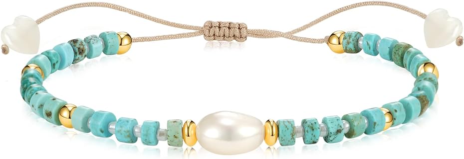 Lobster Claw Clasp KissYan Healing Crystal Bracelet with Rope Chain and Cubic Zirconia Gems for Women - Distinctive Freshwater Cultured Pearl Design