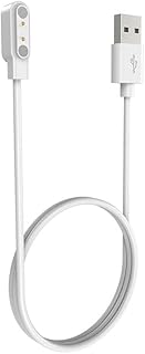 ノーブランド品のマグネット式スマートウォッチ充電ケーブル、4mm 2ピン対応、急速充電と高耐久設計で携帯に便利な60cmサイズ。