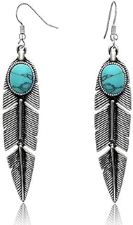 Women's Earrings Bohemian Jewelry Gifts Pendant Metal Tribal Feather Tibetan Dangle Earring