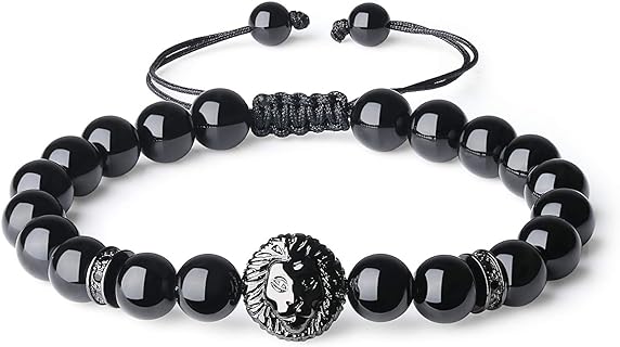 COAI Viking Jewelry Lion Stone Beaded Bracelet