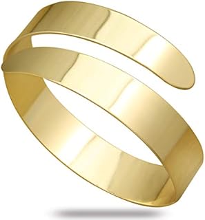 Black Cuff Bracelet: RechicGu Egypt Inspired Armlet with Snake Chain and Gold-plated-base, Cleopatra Swirl Design