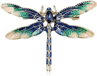 Dragonfly Themed Enamel Crystal Rhinestones Brooch Pin Women Jewelry Clothes Dress Scarf Decoration Lapel Pin